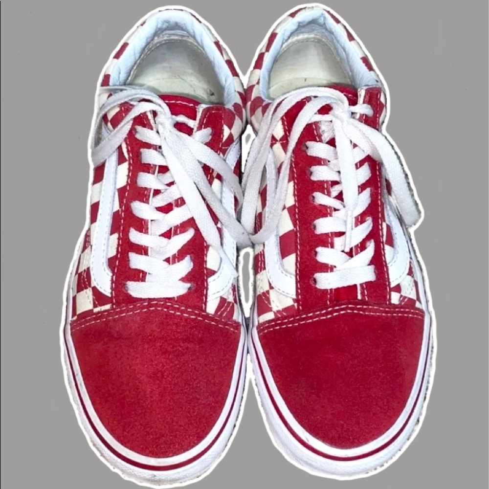 Red Checkered Vans